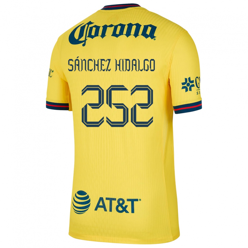 Bambino Maglia Horacio Sánchez Hidalgo #252 Giallo Blu Kit Gara Home 2024/25 Maglietta