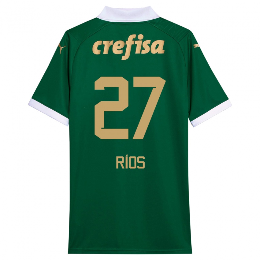 Bambino Maglia Richard Ríos #27 Verde Bianco Kit Gara Home 2024/25 Maglietta