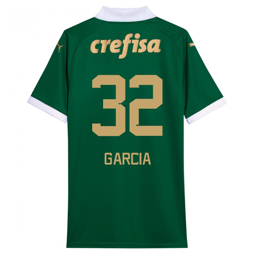 Bambino Maglia Garcia #32 Verde Bianco Kit Gara Home 2024/25 Maglietta