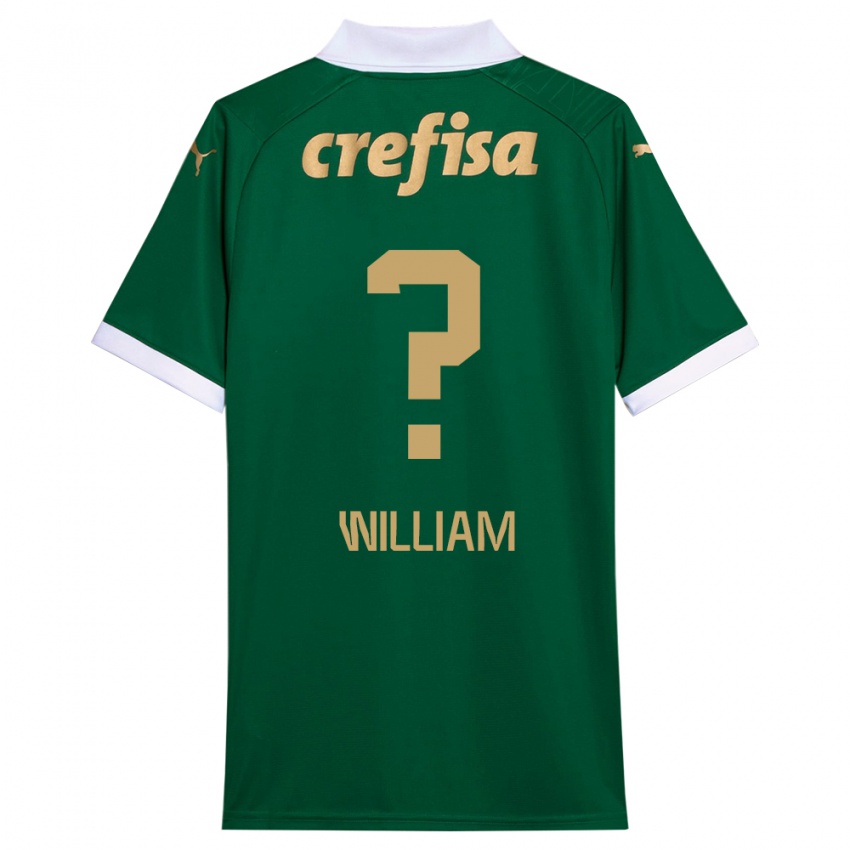 Bambino Maglia William #0 Verde Bianco Kit Gara Home 2024/25 Maglietta