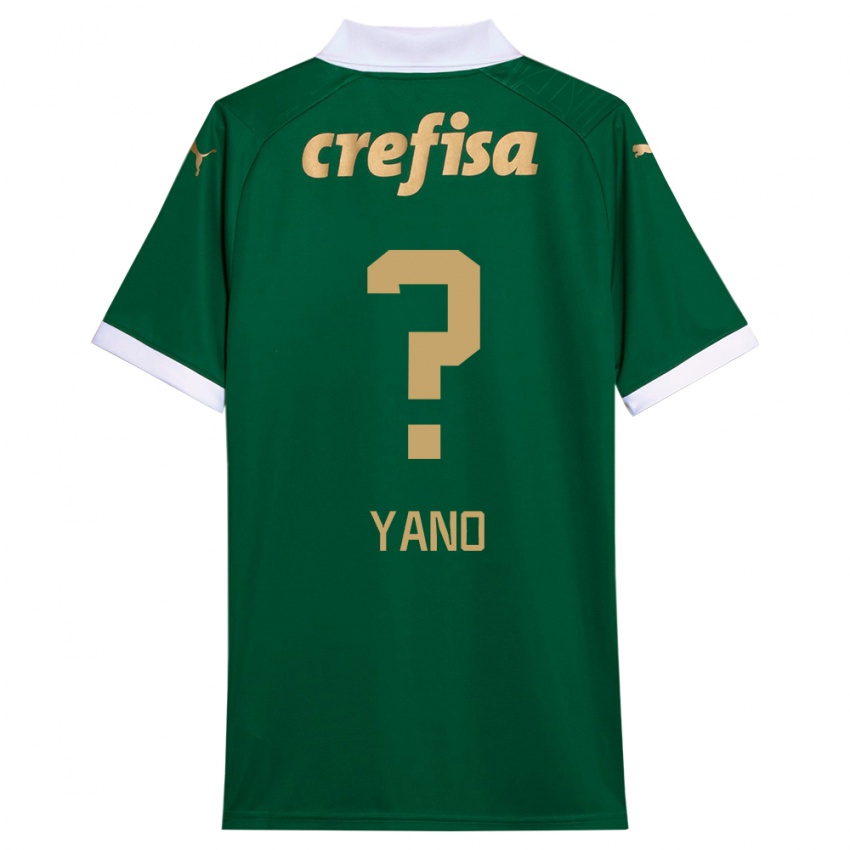 Bambino Maglia Luiz Yano #0 Verde Bianco Kit Gara Home 2024/25 Maglietta