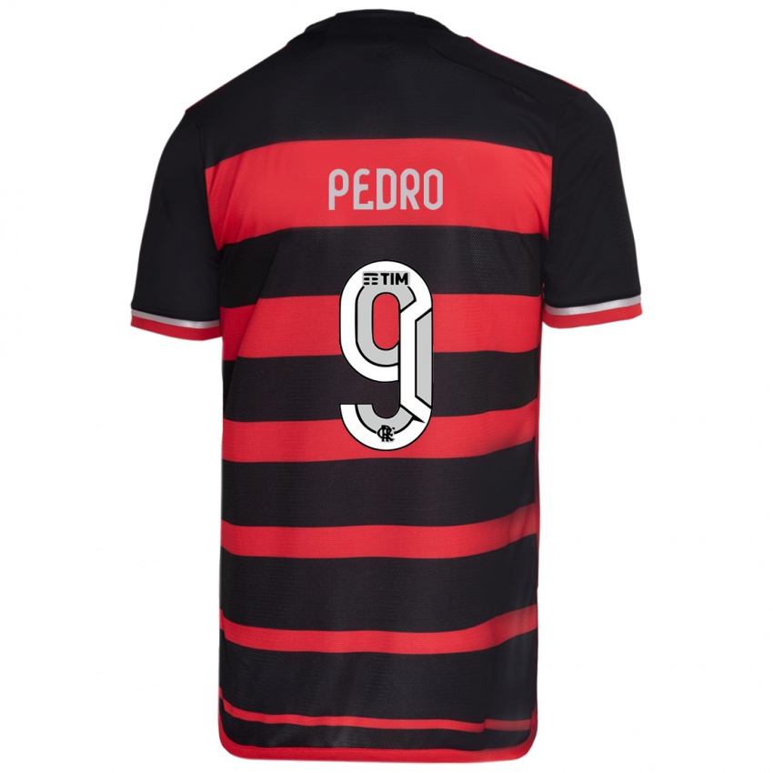 Bambino Maglia Pedro #9 Rosso Nero Kit Gara Home 2024/25 Maglietta