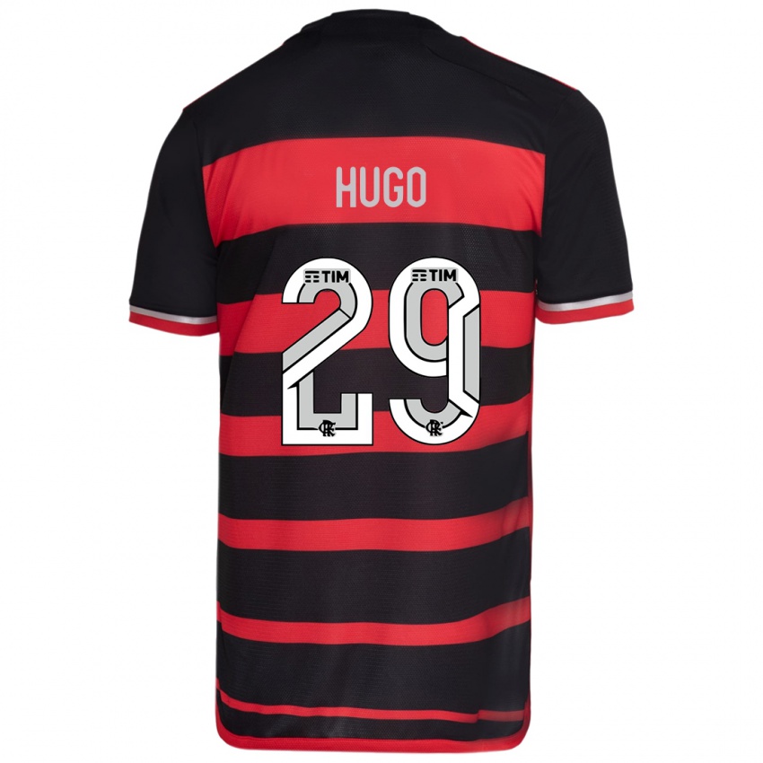 Bambino Maglia Victor Hugo #29 Rosso Nero Kit Gara Home 2024/25 Maglietta