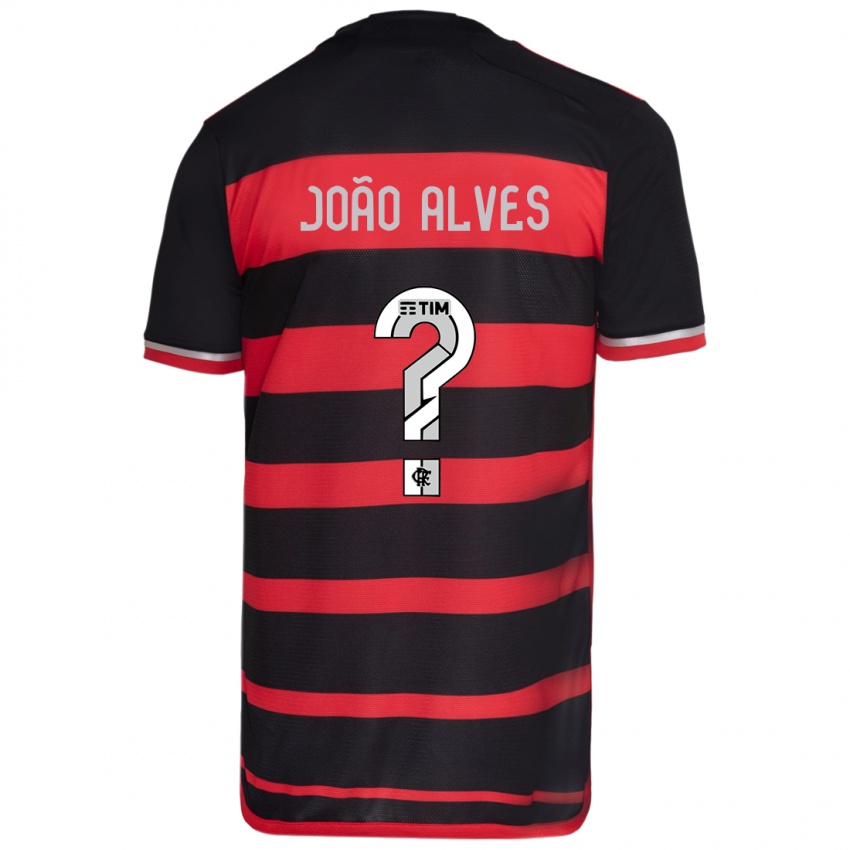 Bambino Maglia João Alves #0 Rosso Nero Kit Gara Home 2024/25 Maglietta