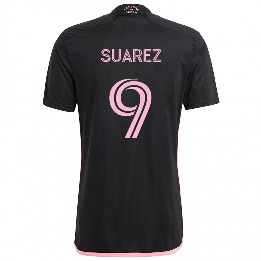 Bambino Maglia Luis Suárez #9 Nero Kit Gara Away 2024/25 Maglietta