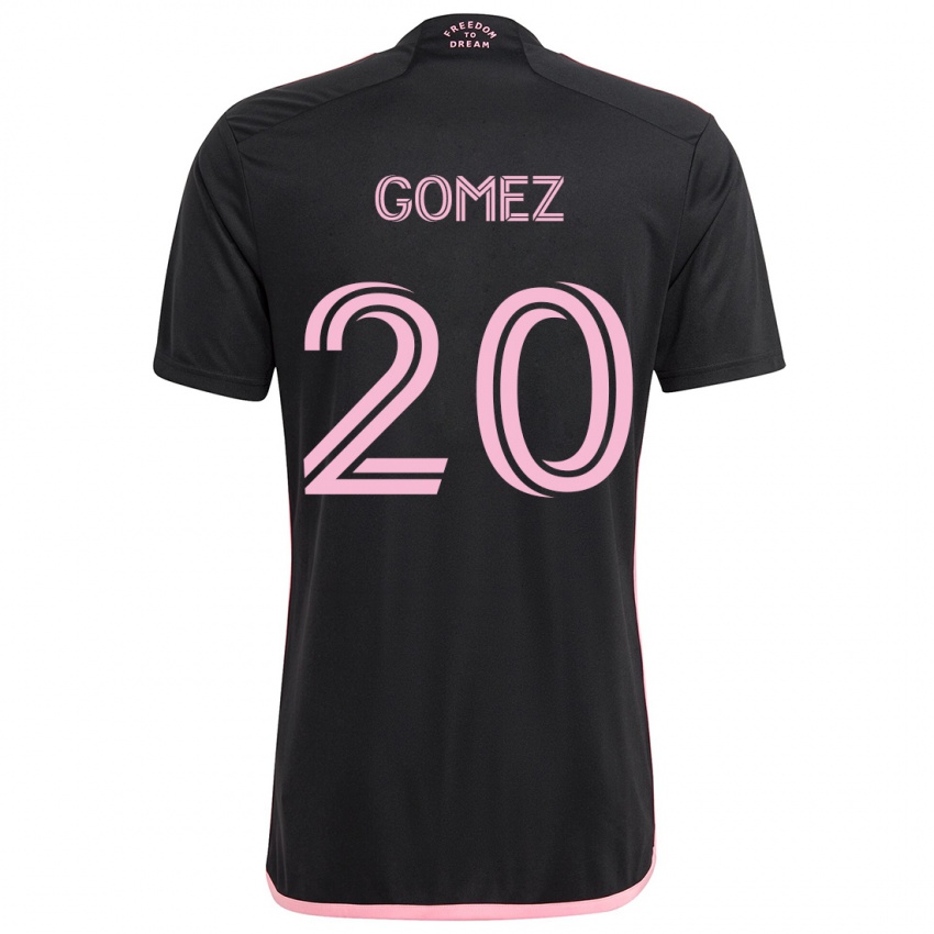 Bambino Maglia Diego Gómez #20 Nero Kit Gara Away 2024/25 Maglietta