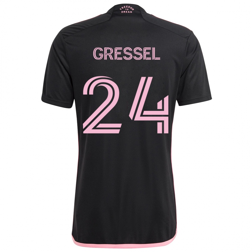 Bambino Maglia Julian Gressel #24 Nero Kit Gara Away 2024/25 Maglietta