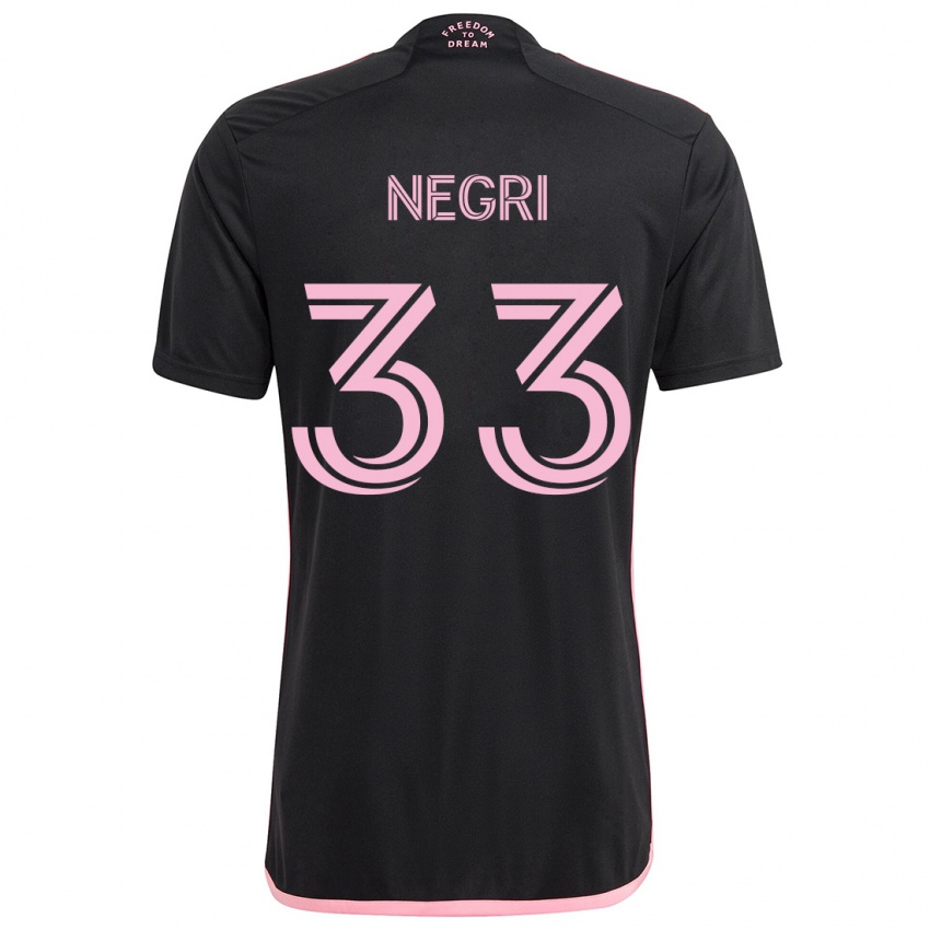 Bambino Maglia Franco Negri #33 Nero Kit Gara Away 2024/25 Maglietta