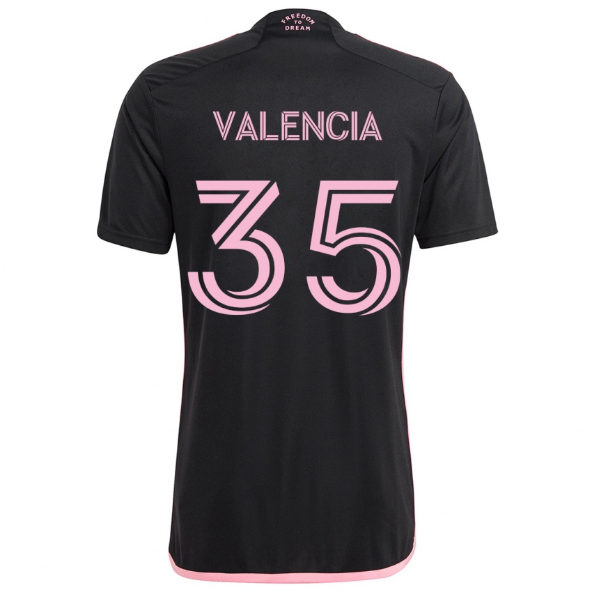 Bambino Maglia Felipe Valencia #35 Nero Kit Gara Away 2024/25 Maglietta