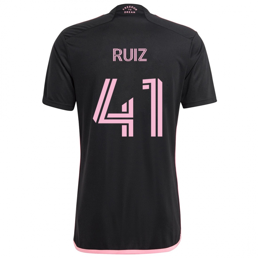 Bambino Maglia David Ruíz #41 Nero Kit Gara Away 2024/25 Maglietta