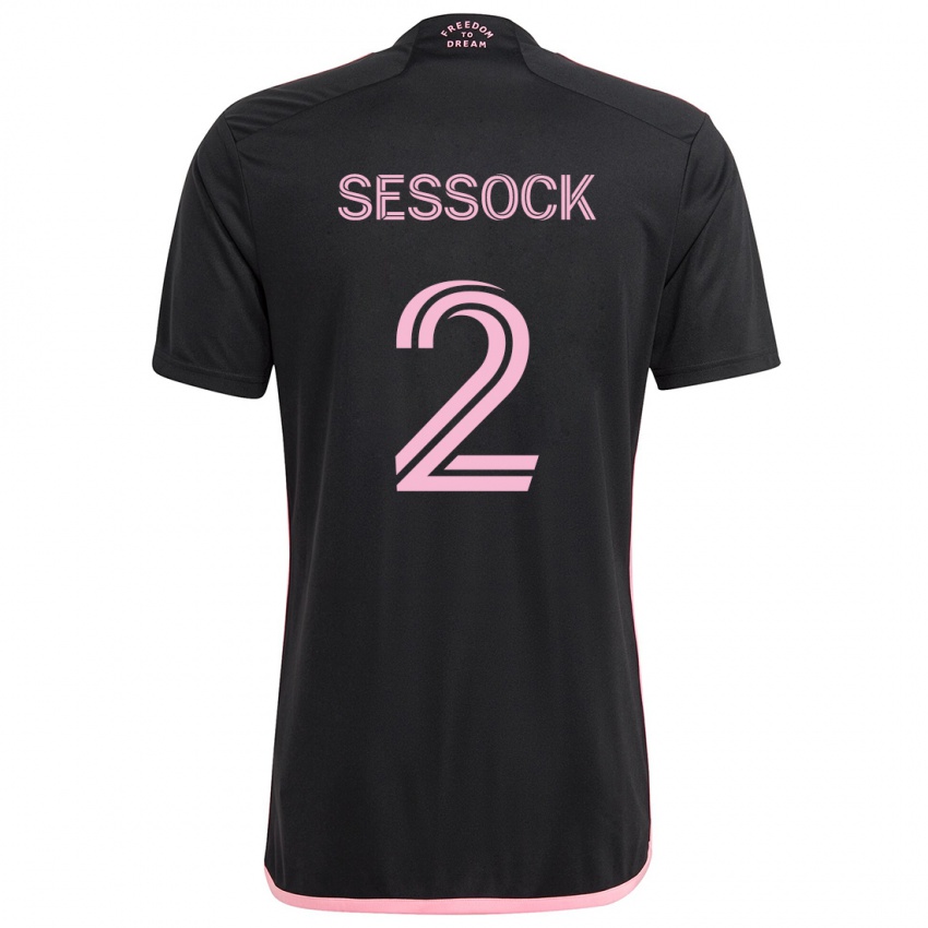 Bambino Maglia Nykolas Sessock #2 Nero Kit Gara Away 2024/25 Maglietta