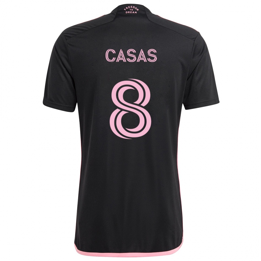 Bambino Maglia Pep Casas #8 Nero Kit Gara Away 2024/25 Maglietta