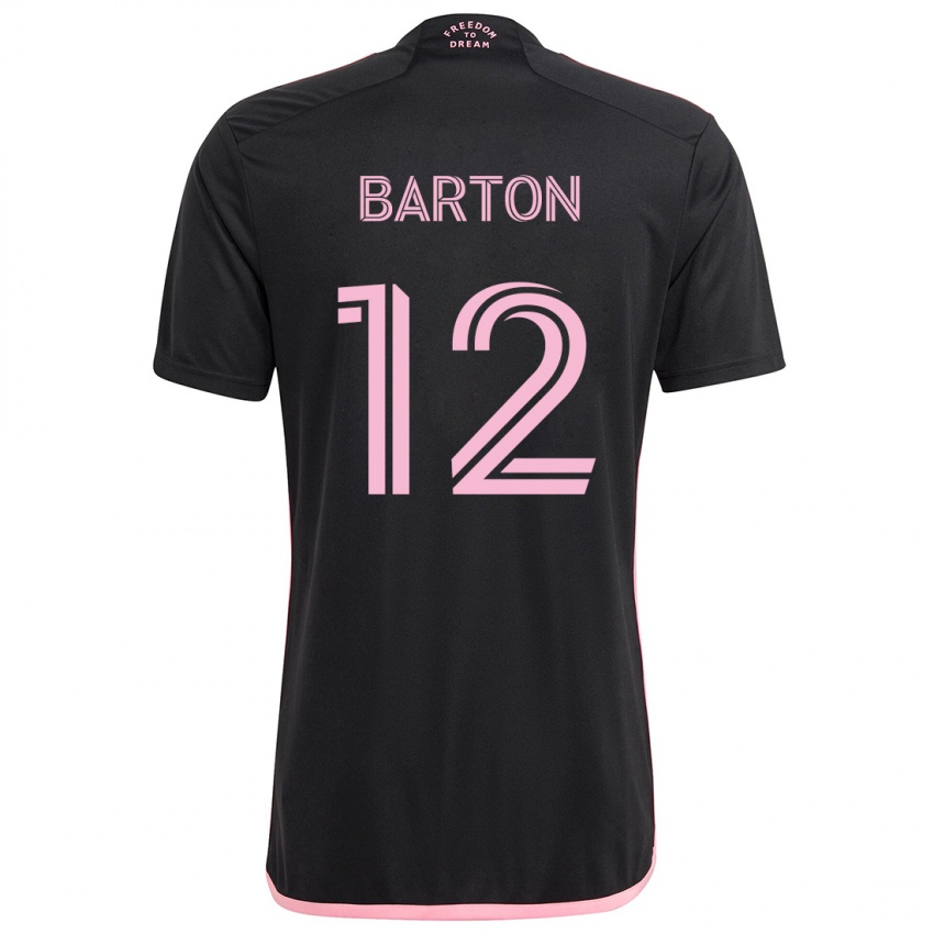 Bambino Maglia Tye Barton #12 Nero Kit Gara Away 2024/25 Maglietta