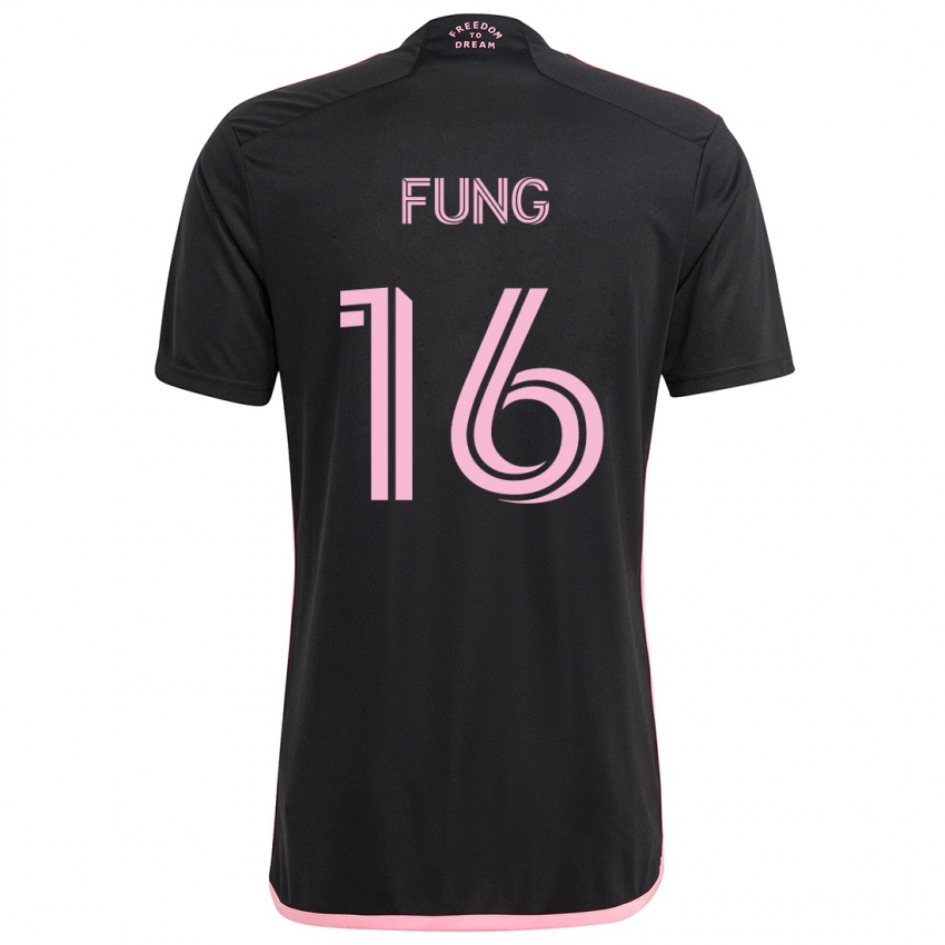 Bambino Maglia Victor Fung #16 Nero Kit Gara Away 2024/25 Maglietta