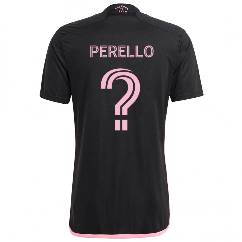 Bambino Maglia Sergio Perello #0 Nero Kit Gara Away 2024/25 Maglietta