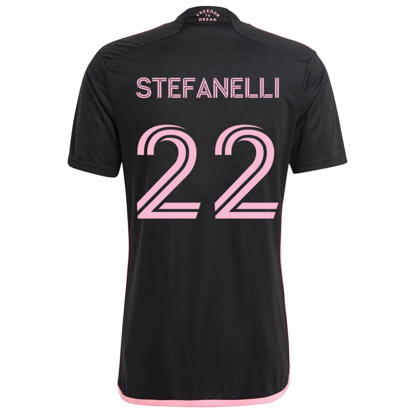 Bambino Maglia Nicolás Stefanelli #22 Nero Kit Gara Away 2024/25 Maglietta