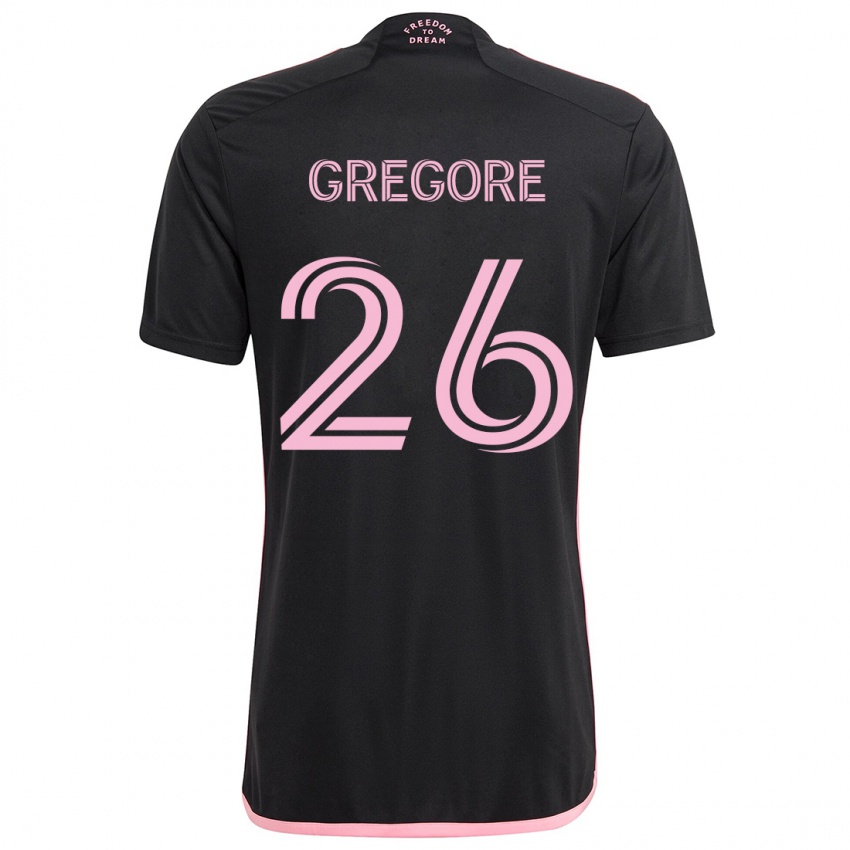 Bambino Maglia Gregore #26 Nero Kit Gara Away 2024/25 Maglietta