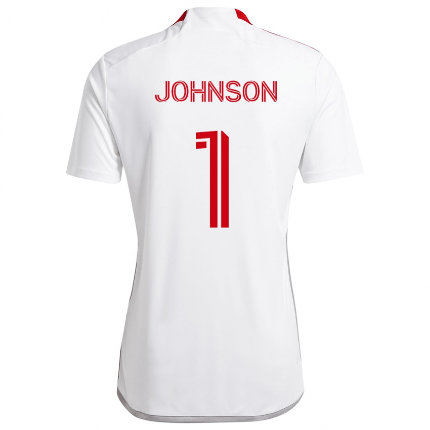 Bambino Maglia Sean Johnson #1 Bianco Rosso Kit Gara Away 2024/25 Maglietta