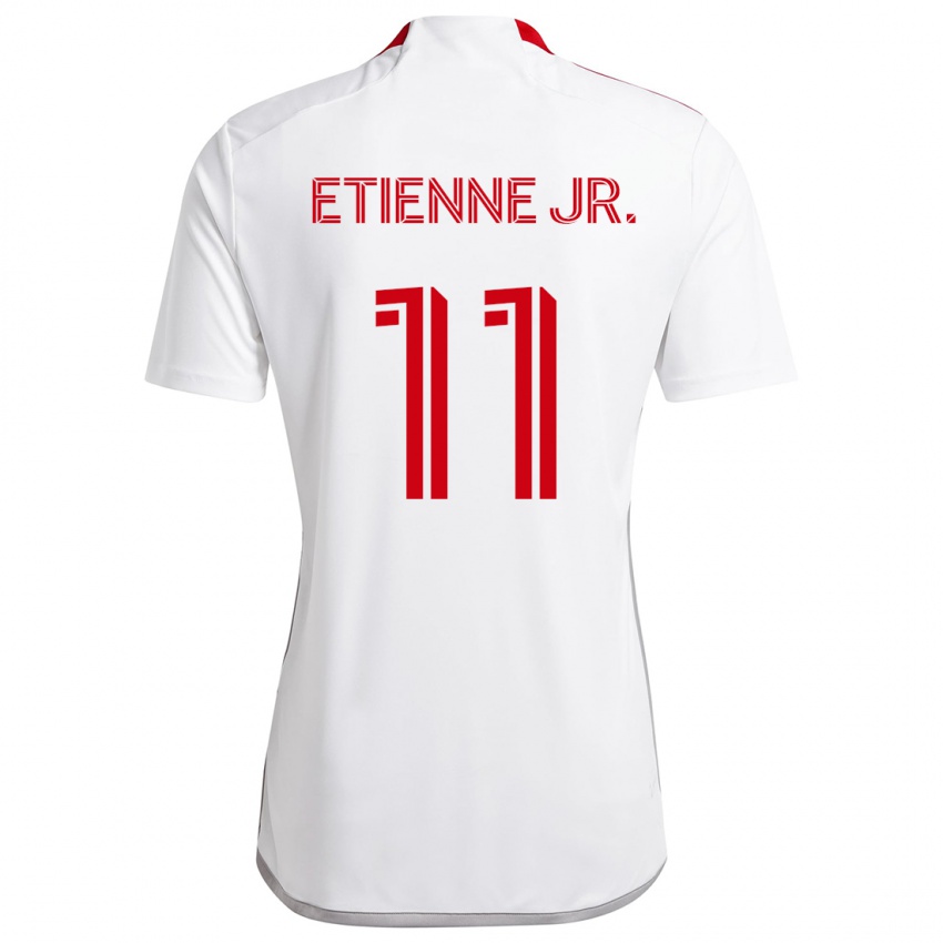 Bambino Maglia Derrick Etienne Jr. #11 Bianco Rosso Kit Gara Away 2024/25 Maglietta