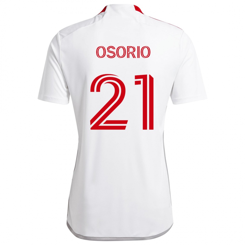 Bambino Maglia Jonathan Osorio #21 Bianco Rosso Kit Gara Away 2024/25 Maglietta