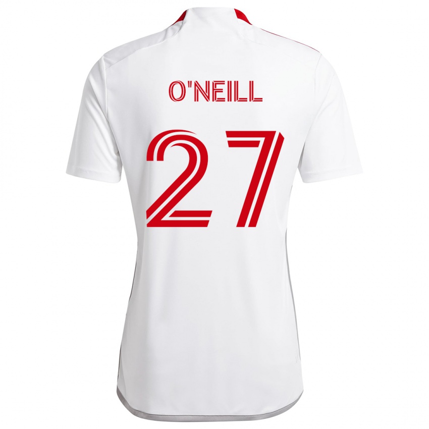 Bambino Maglia Shane O'neill #27 Bianco Rosso Kit Gara Away 2024/25 Maglietta