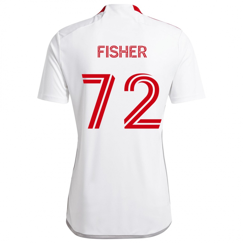 Bambino Maglia Mark Fisher #72 Bianco Rosso Kit Gara Away 2024/25 Maglietta