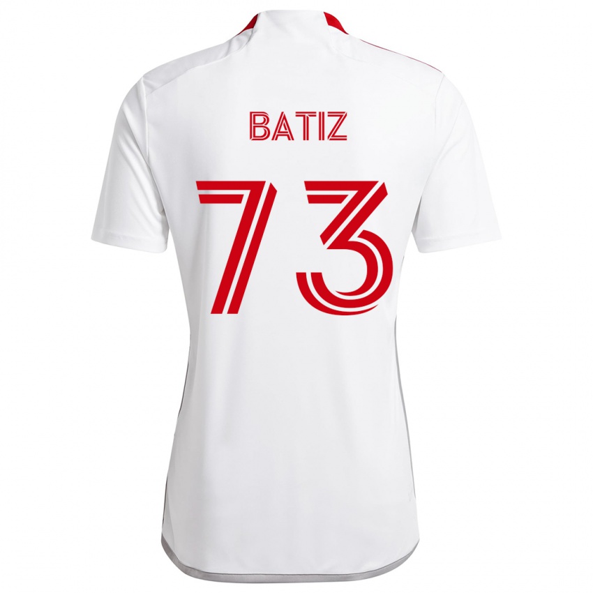 Bambino Maglia Jesus Batiz #73 Bianco Rosso Kit Gara Away 2024/25 Maglietta