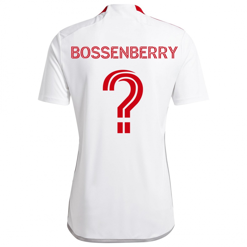 Bambino Maglia Antone Bossenberry #0 Bianco Rosso Kit Gara Away 2024/25 Maglietta