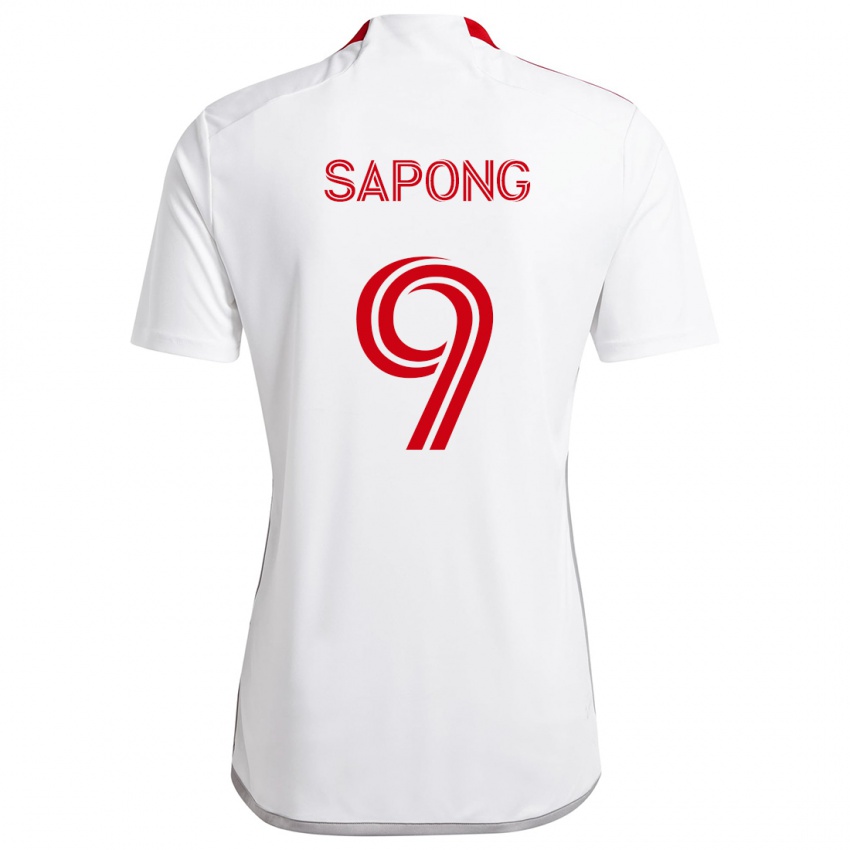 Bambino Maglia C.j. Sapong #9 Bianco Rosso Kit Gara Away 2024/25 Maglietta