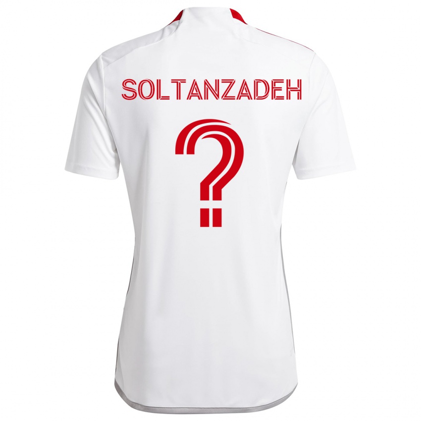 Bambino Maglia Shayan Soltanzadeh #0 Bianco Rosso Kit Gara Away 2024/25 Maglietta