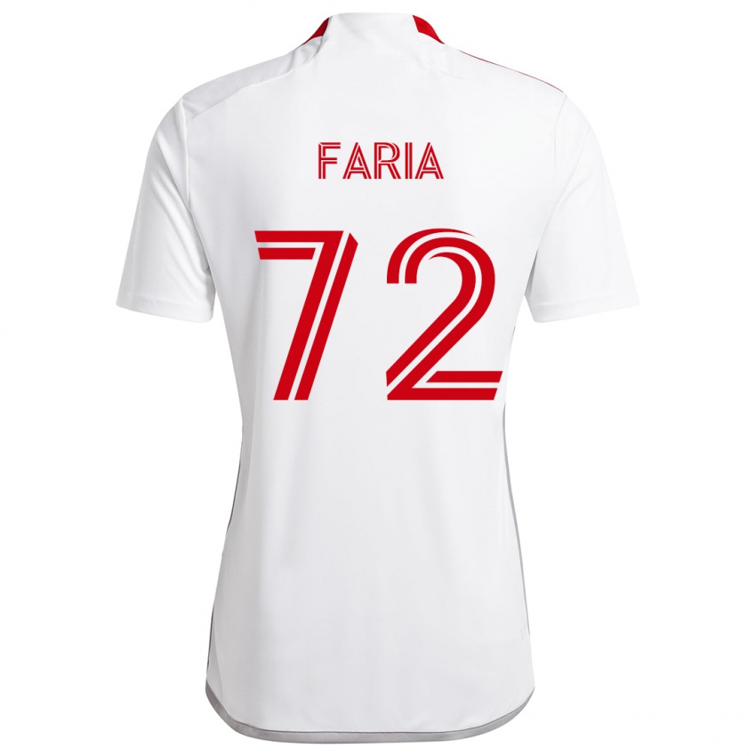 Bambino Maglia Jordan Faria #72 Bianco Rosso Kit Gara Away 2024/25 Maglietta