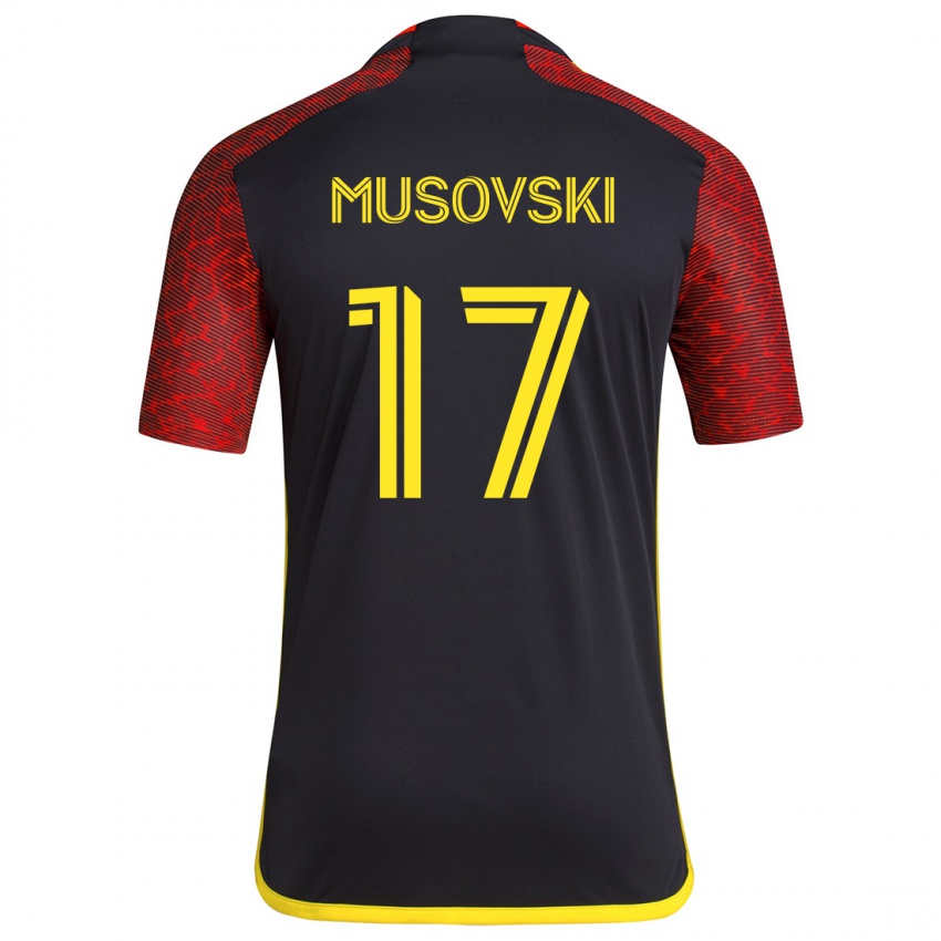 Bambino Maglia Danny Musovski #17 Rosso Nero Kit Gara Away 2024/25 Maglietta