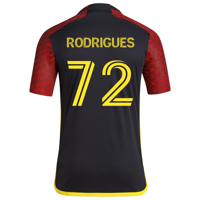 Bambino Maglia Braudílio Rodrigues #72 Rosso Nero Kit Gara Away 2024/25 Maglietta