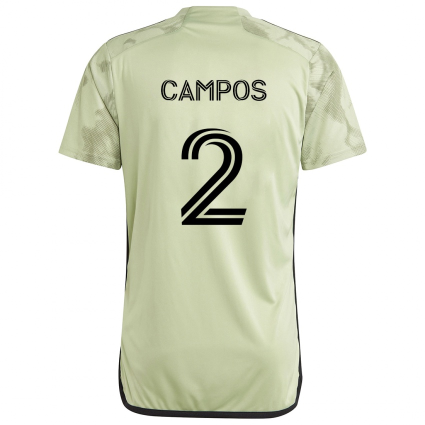 Bambino Maglia Omar Campos #2 Verde Chiaro Kit Gara Away 2024/25 Maglietta