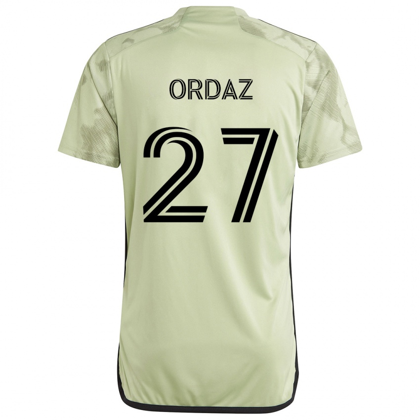 Bambino Maglia Nathan Ordaz #27 Verde Chiaro Kit Gara Away 2024/25 Maglietta