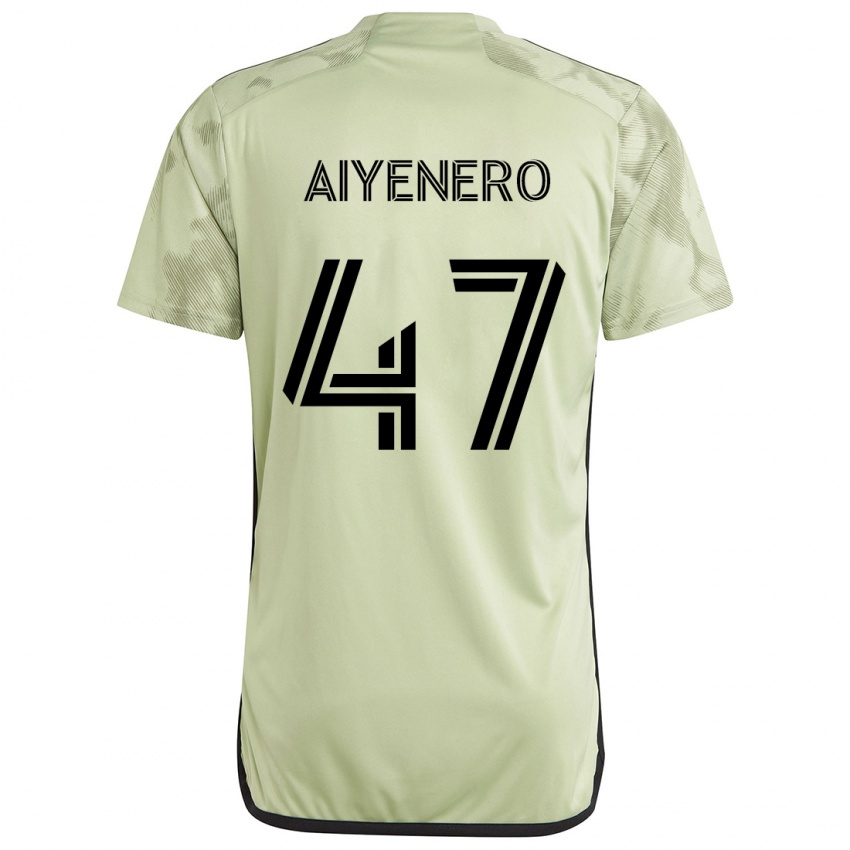 Bambino Maglia Marius Aiyenero #47 Verde Chiaro Kit Gara Away 2024/25 Maglietta