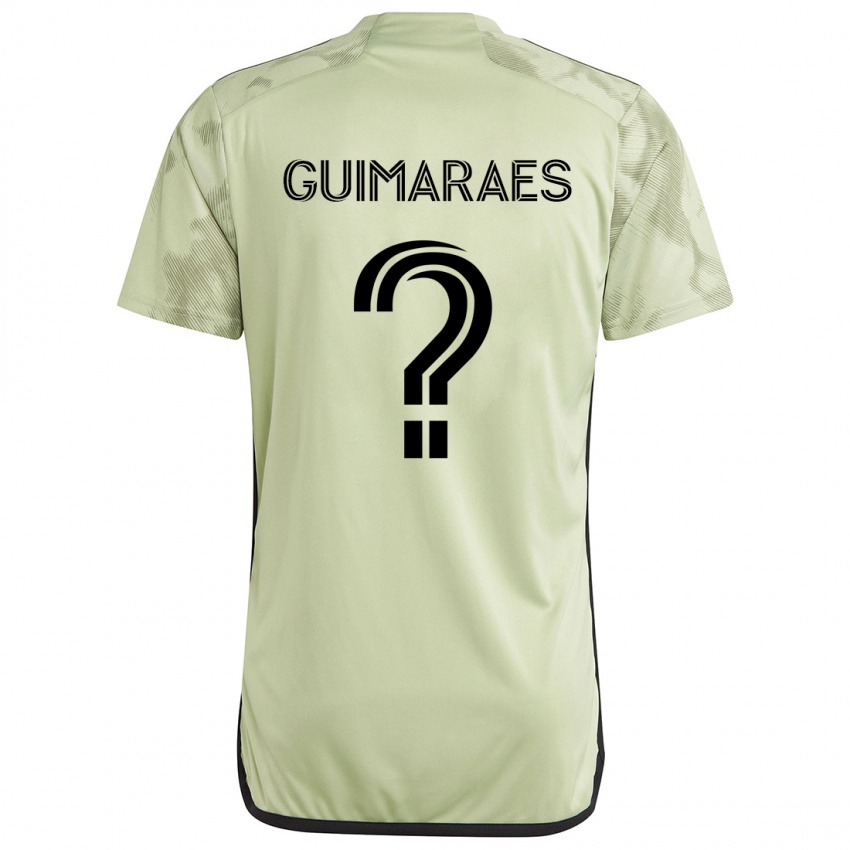 Bambino Maglia Pedro Guimaraes #0 Verde Chiaro Kit Gara Away 2024/25 Maglietta