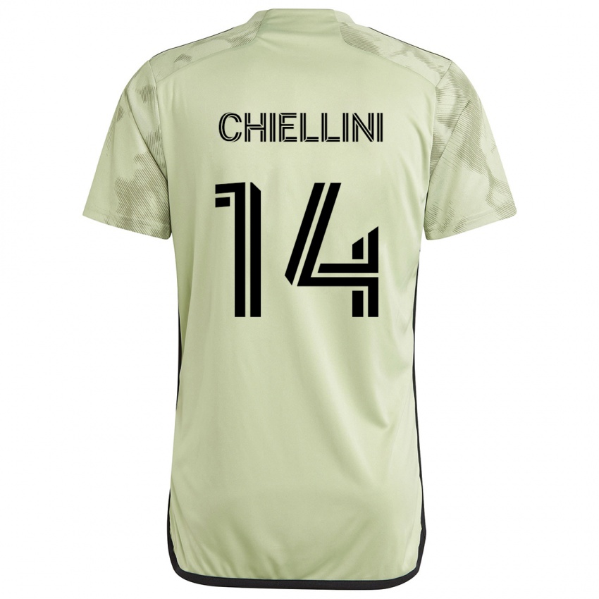 Bambino Maglia Giorgio Chiellini #14 Verde Chiaro Kit Gara Away 2024/25 Maglietta