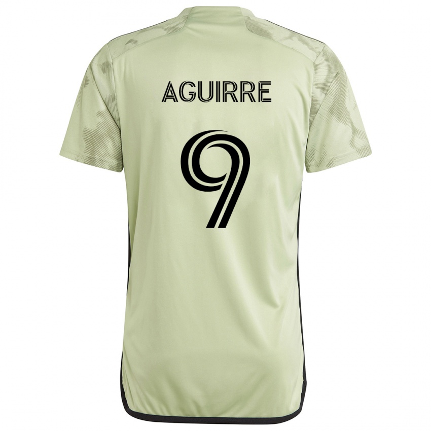 Bambino Maglia Dustin Aguirre #9 Verde Chiaro Kit Gara Away 2024/25 Maglietta