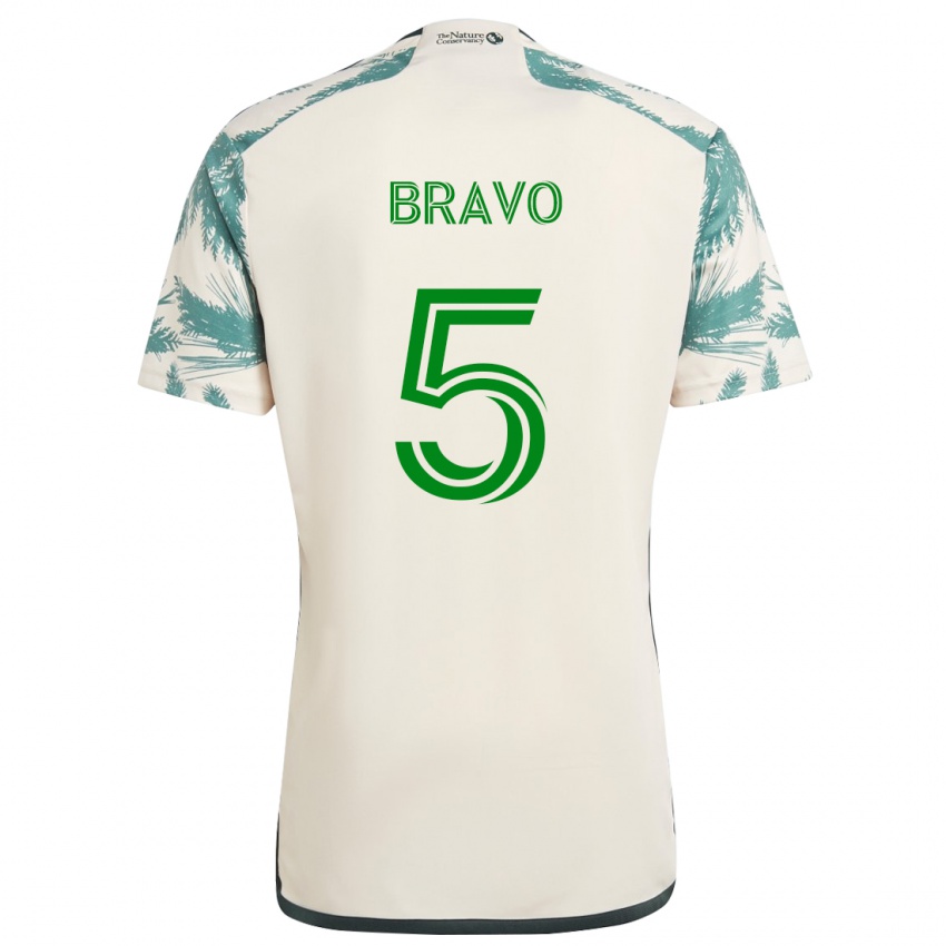 Bambino Maglia Claudio Bravo #5 Marrone Beige Kit Gara Away 2024/25 Maglietta