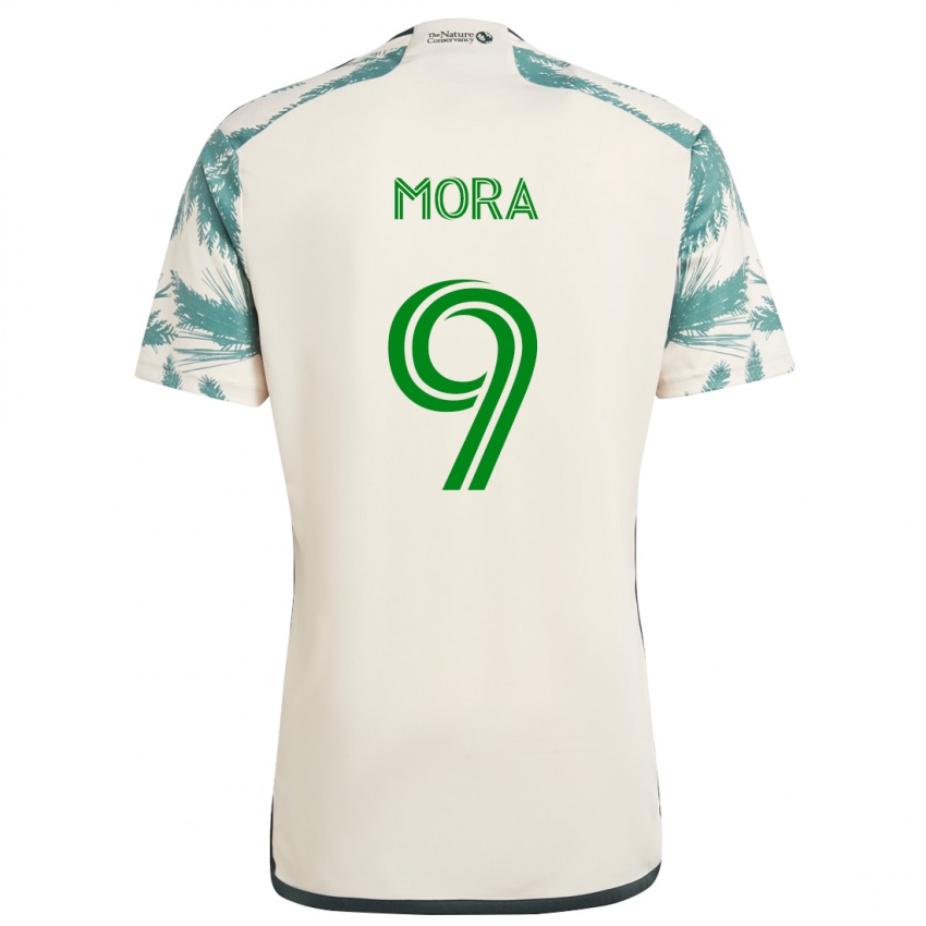 Bambino Maglia Felipe Mora #9 Marrone Beige Kit Gara Away 2024/25 Maglietta