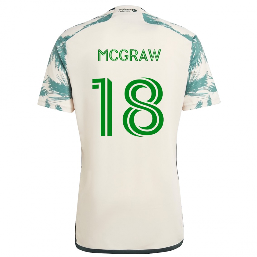 Bambino Maglia Zac Mcgraw #18 Marrone Beige Kit Gara Away 2024/25 Maglietta