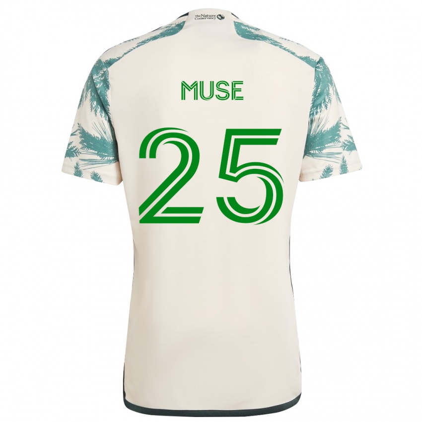 Bambino Maglia Trey Muse #25 Marrone Beige Kit Gara Away 2024/25 Maglietta