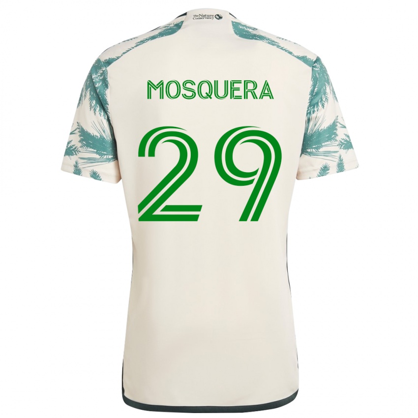 Bambino Maglia Juan David Mosquera #29 Marrone Beige Kit Gara Away 2024/25 Maglietta