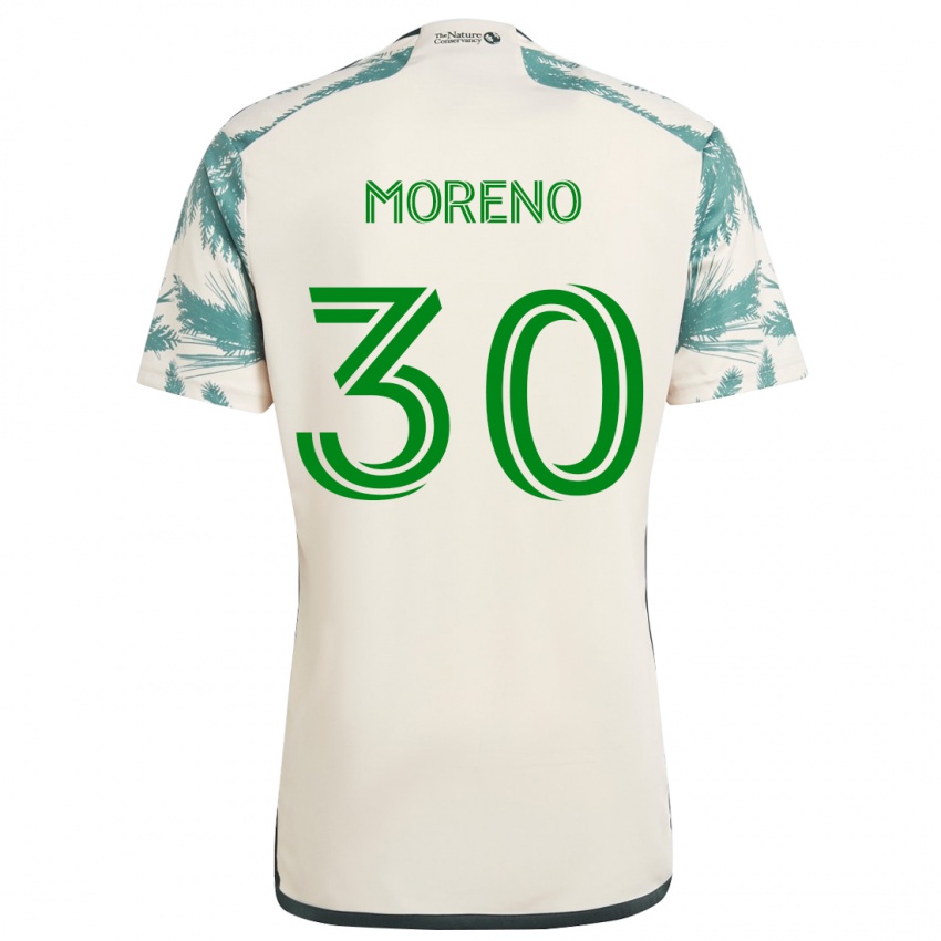 Bambino Maglia Santiago Moreno #30 Marrone Beige Kit Gara Away 2024/25 Maglietta