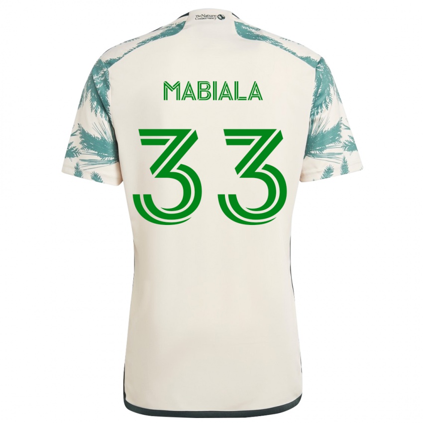 Bambino Maglia Larrys Mabiala #33 Marrone Beige Kit Gara Away 2024/25 Maglietta