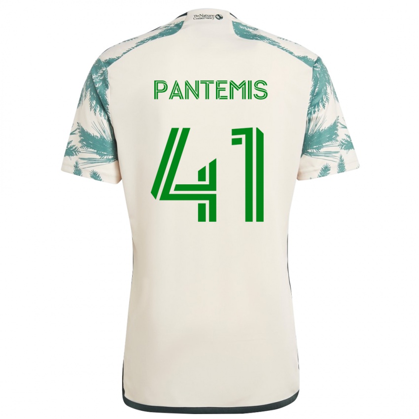 Bambino Maglia James Pantemis #41 Marrone Beige Kit Gara Away 2024/25 Maglietta