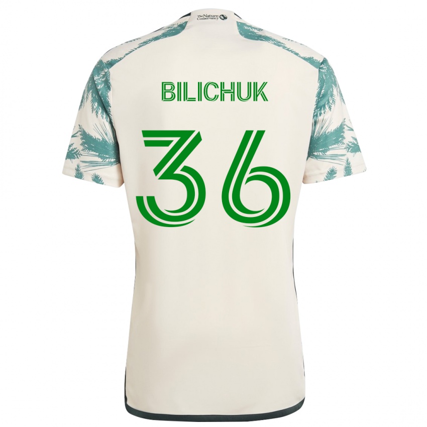 Bambino Maglia Ryan Bilichuk #36 Marrone Beige Kit Gara Away 2024/25 Maglietta