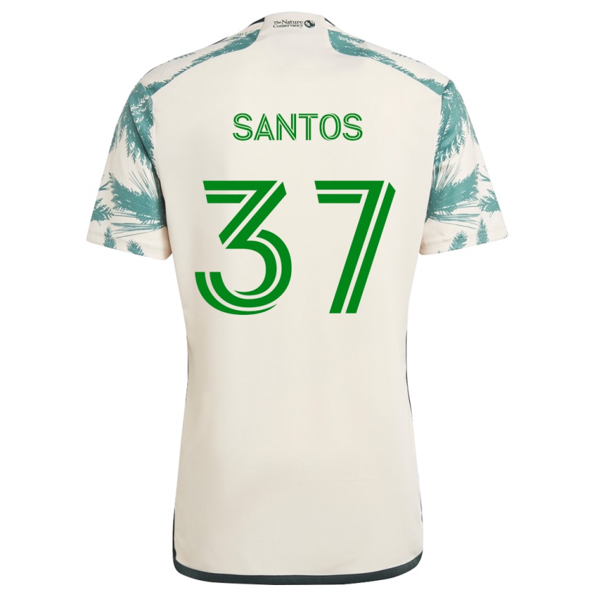 Bambino Maglia Noah Santos #37 Marrone Beige Kit Gara Away 2024/25 Maglietta