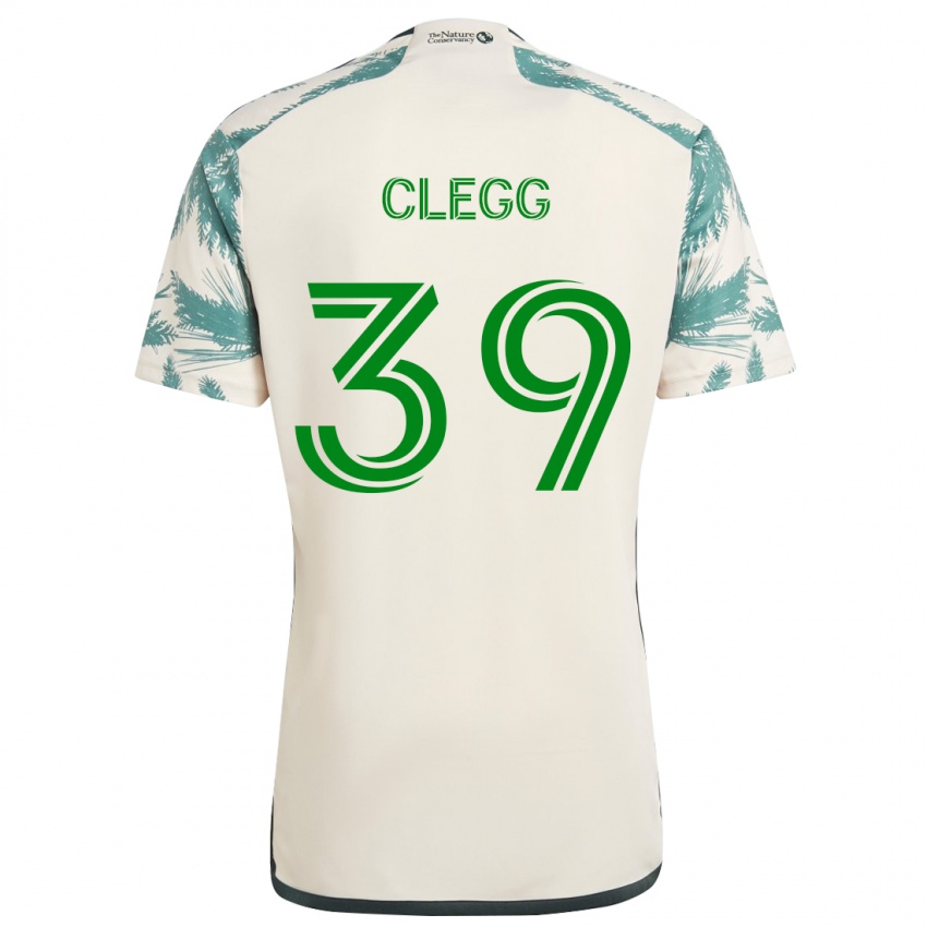 Bambino Maglia Tyler Clegg #39 Marrone Beige Kit Gara Away 2024/25 Maglietta